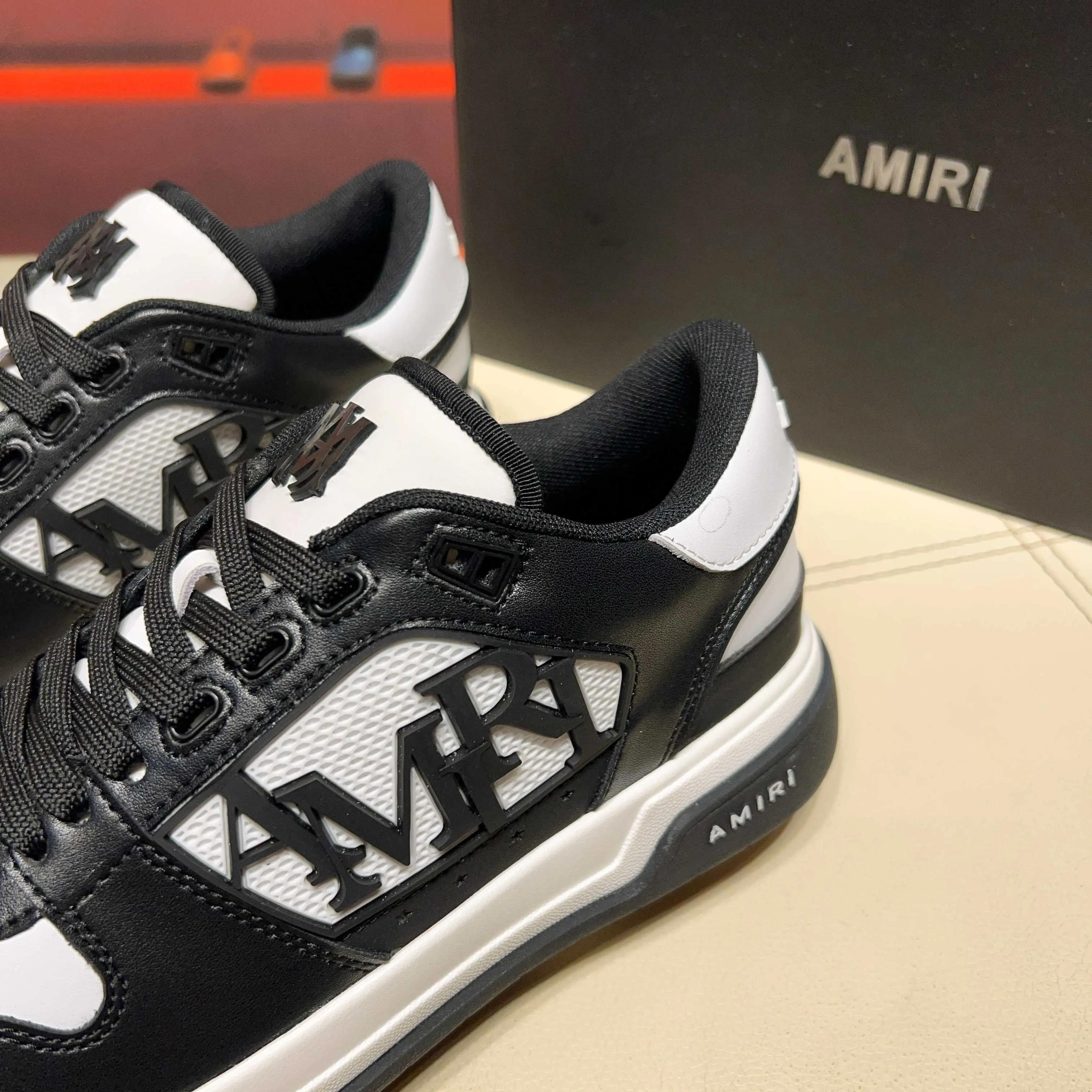 Men's men's shoes 💰500 [New style] 🌲🌲 Amiri - New Amiri trendy shoes, low-top casual sports shoes, the same style as celebrities, made of selected cowhide stitching, original outsole, comfortable on the feet, high-end workmanship, welcome to buy Size: 39-45 (customized for 46)